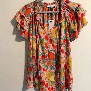 Rose & Olive Multicolor Floral Blouse